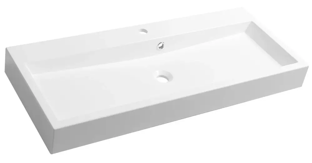Vrácení Zdarma SAPHO ORINOKO umyvadlo, litý mramor, 100x42cm, bílá