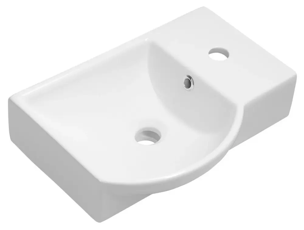 SAPHO LITOS keramické umývátko rohové, 45x32cm, baterie vpravo, bílá Must-Have