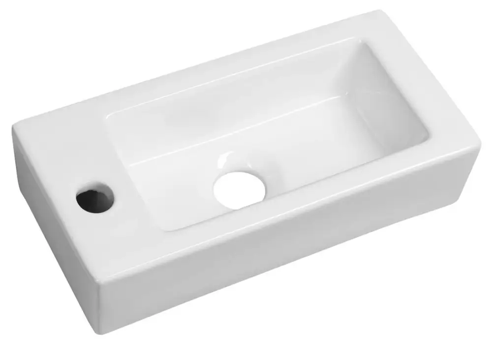SAPHO ZOE keramické umývátko 37x18cm, otvor pro baterii vlevo, bílá Jen Po Omezenou Doba