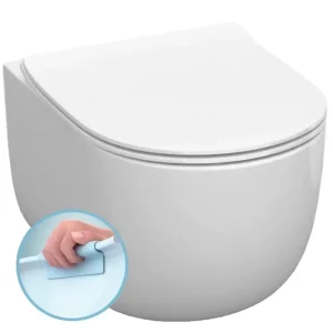 Novinka KERASAN FLO závěsná WC mísa, Rimless, 37x54cm, bílá
