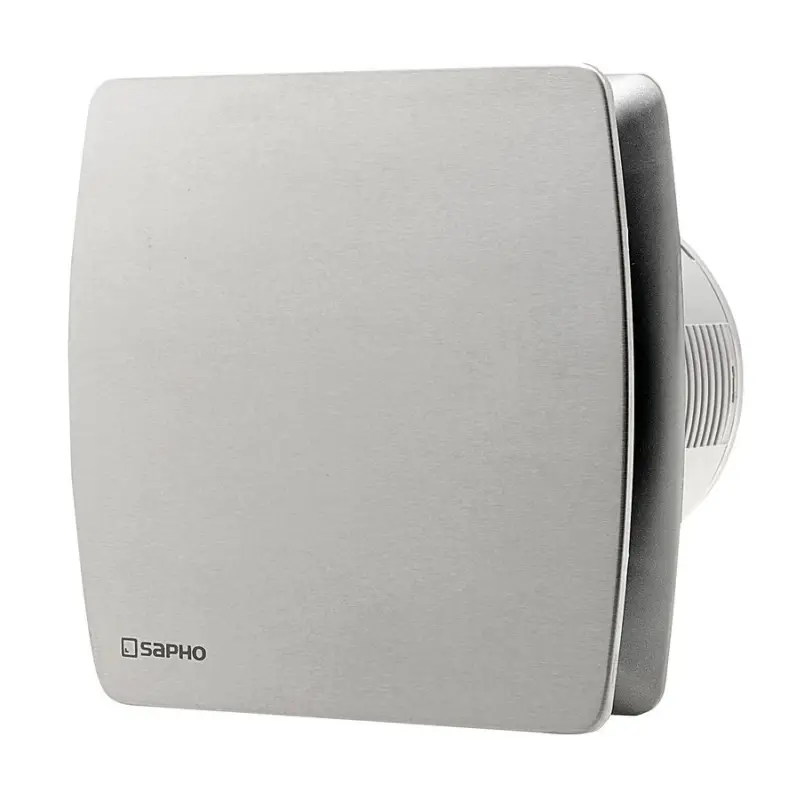 Rychlé Dodání SAPHO LEX koupelnový ventilátor axiální, 15W, potrubí 100mm, nerez mat