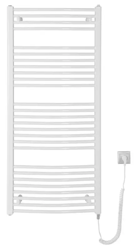 AQUALINE ORBIT-E elektrické otopné těleso oblé 600x1320 mm, 600 W, bílá Top Prodej