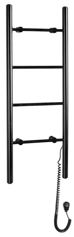 SAPHO KARBO elektrický sušák ručníků, kulatý, 400x1120mm, 87 W, černá mat Aktuální