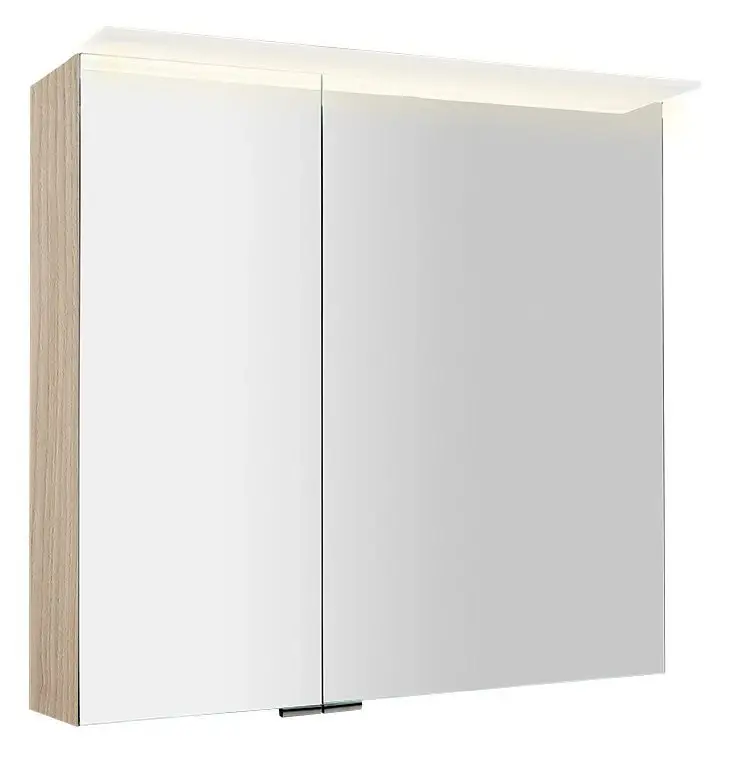 Cenově Výhodný SAPHO LINEX galerka s LED osvětlením, 80x70x15cm, jilm bardini