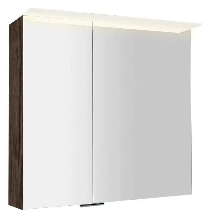 SAPHO LINEX galerka s LED osvětlením, 80x70x15cm, borovice rustik Vrácení Zdarma