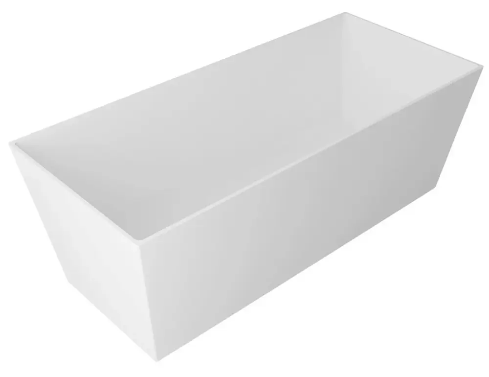 GELCO KVADRIE volně stojící vana 1590x650x550mm, litý mramor, bílá lesk Jen Po Omezenou Doba