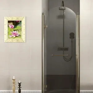 Aktuální GELCO ANTIQUE sprchové dveře otočné, 800mm, levé, ČIRÉ sklo, bronz