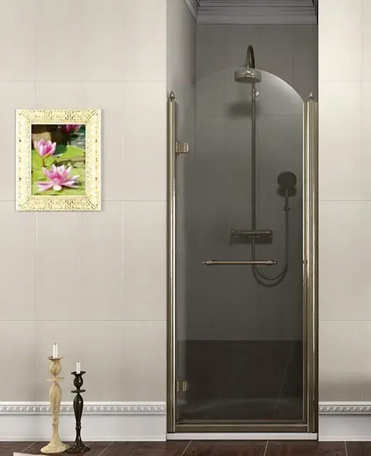Aktuální GELCO ANTIQUE sprchové dveře otočné, 800mm, levé, ČIRÉ sklo, bronz