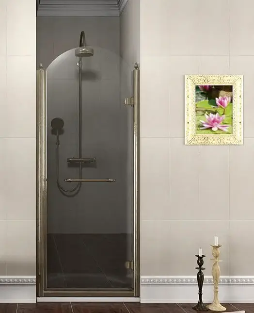 GELCO ANTIQUE sprchové dveře otočné, 800mm, pravé, ČIRÉ sklo, bronz Ihned K Objednání