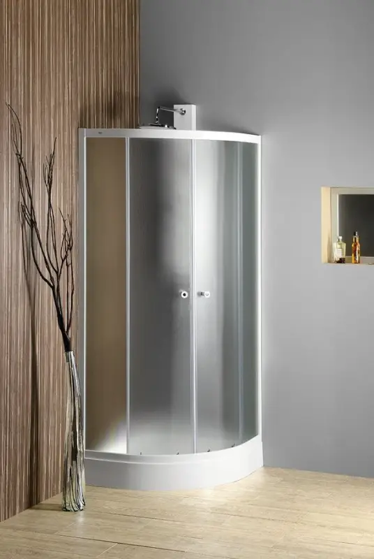 Rychlé Dodání AQUALINE ARLEN čtvrtkruhová sprchová zástěna 800x800 mm, sklo Brick