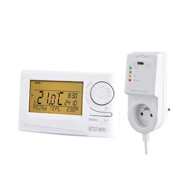Nakupujte Hned ELEKTROBOCK Bezdrátový Termostat digitální prostorový s WIFI a RFM modulemBT32 WIFI