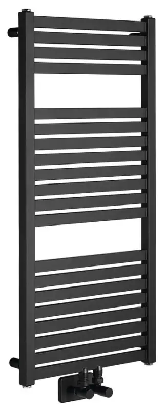 Finální Výprodej AQUALINE TONDI otopné těleso rovné 450x970 mm, středové připojení, černá mat