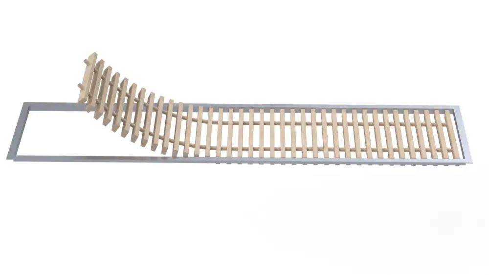 BOKI PML mřížka 250mm / 1250 mm Dub - bez povrchové úpravy, L-lišta elox přírodní Rychlé Dodání