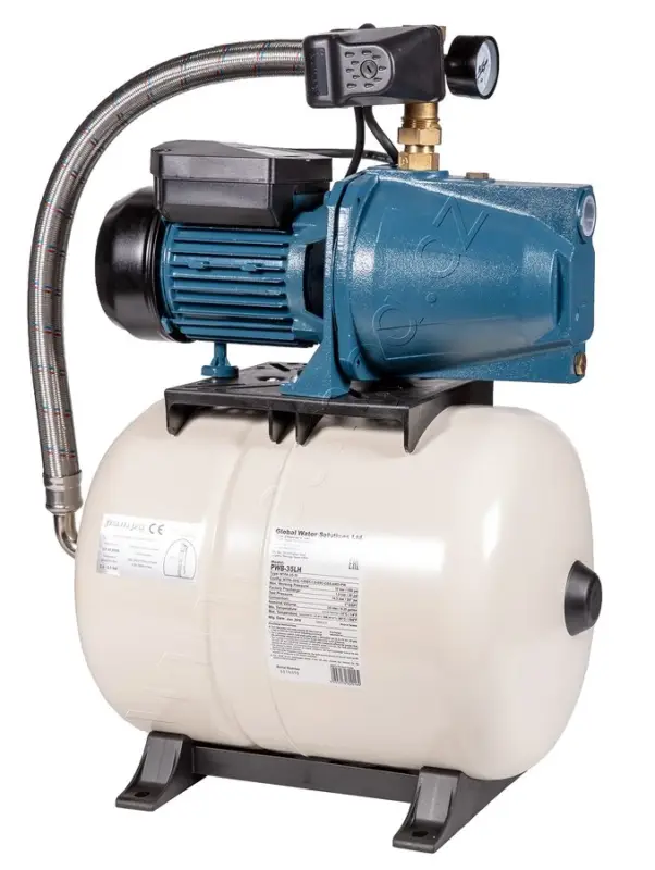 Bezpečná Platba PUMPA blue line vodárna PJM100L PWB60H-60l ležatá 230V 2,1-3,5bar