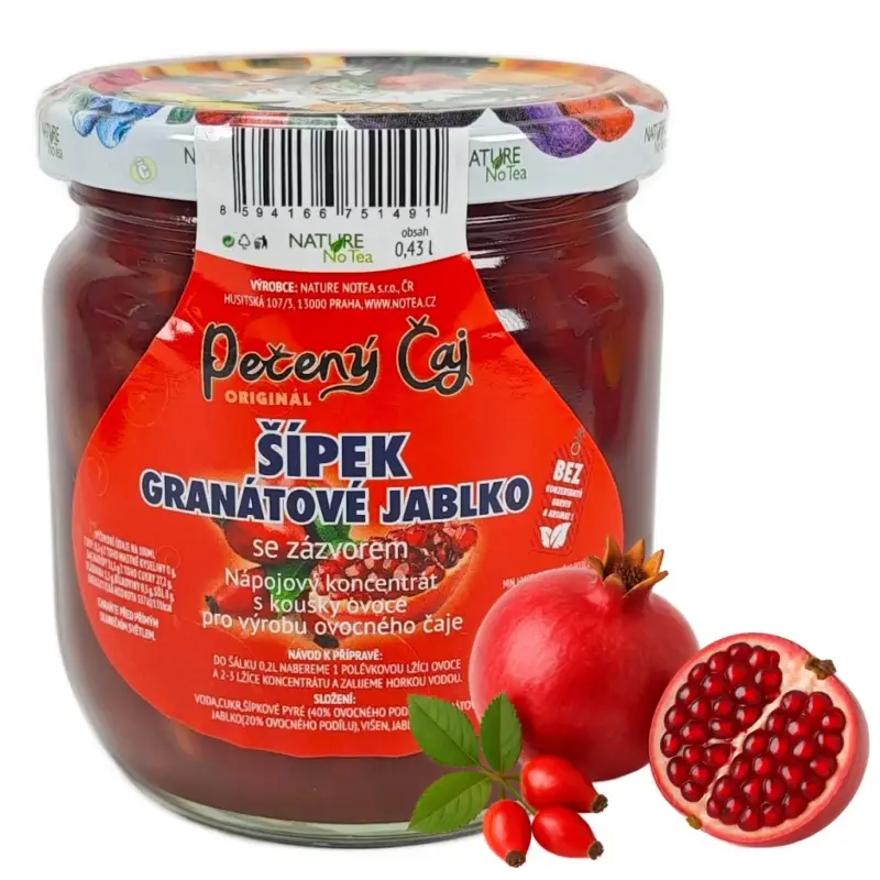 Oblíbený Nature NoTea s.r.o. Pečený čaj Notea - Šípek a Granátové jablko se zázvorem 430ml