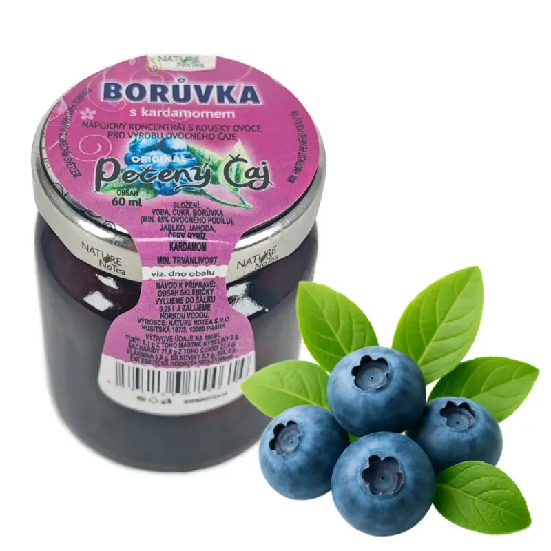 Akce Nature NoTea s.r.o. Pečený čaj Notea - Borůvka s kardamomem 60ml