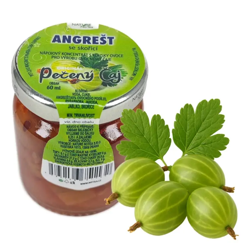 Sleva Nature NoTea s.r.o. Pečený čaj Notea - Angrešt se skořicí 60ml