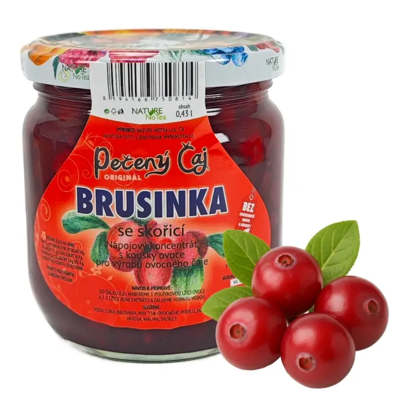 Nature NoTea s.r.o. Pečený čaj Notea - Brusinka se skořící 430ml Ihned K Objednání