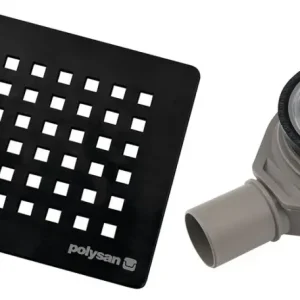 Značkový POLYSAN FLEXIA vaničkový sifon, průměr 90mm, DN40, krytka černá