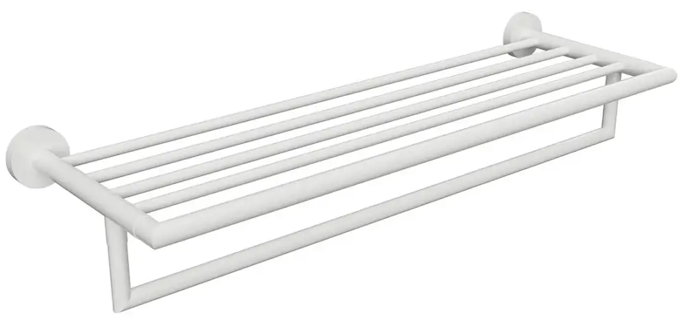 SAPHO X-ROUND WHITE polička na ručníky s hrazdou 500mm, bílá mat Kup Teď