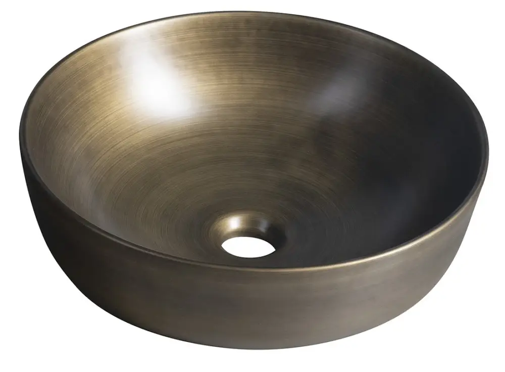 Dokud Zásoby Vydrží SAPHO PRIORI keramické umyvadlo na desku, Ø 41,5cm, bronz