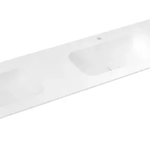 Výprodej SAPHO ARUBA dvojumyvadlo, Rockstone, 220x51,5cm, levé, bílá mat