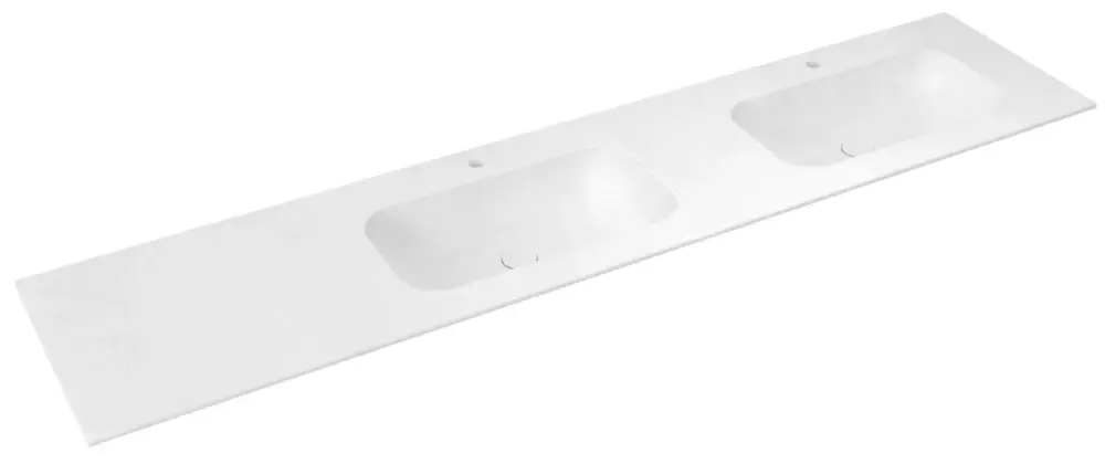 Zlevněný SAPHO ARUBA dvojumyvadlo, Rockstone, 250x51,5cm, pravé, bílá mat