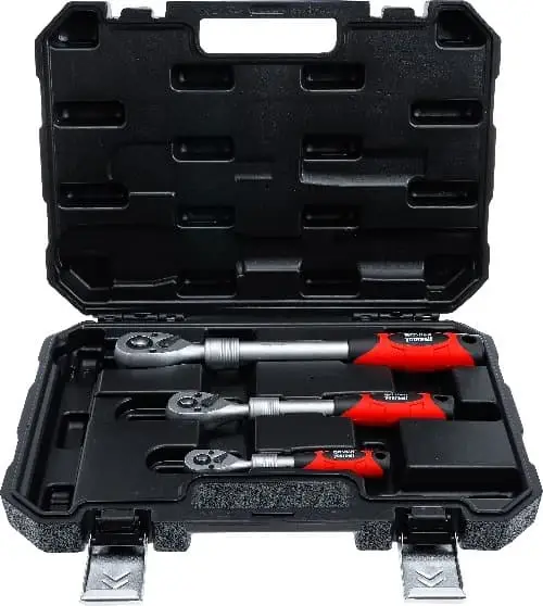 BGS Sada přepínacích ráčen | teleskopická | 6,3 mm (1/4") - 10 mm (3/8") - 12,5 mm (1/2") | 3d Sleva