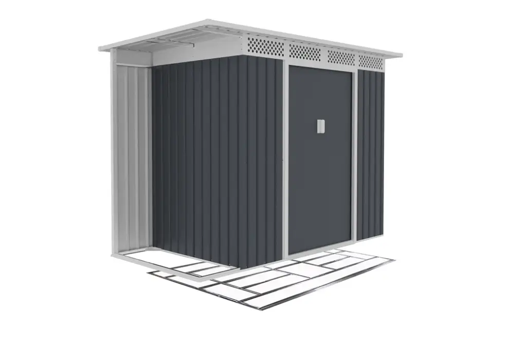 Vrácení Zdarma Zahradní domek HYPNOS A 3,65 m2 antracit + podlahová konstrukce HYPNOS A IWH-10230028