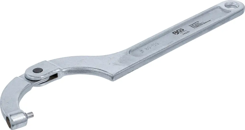 Finální Výprodej BGS Kloubový hákový klíč s čepem ,80 - 120 mm - BGS 74230