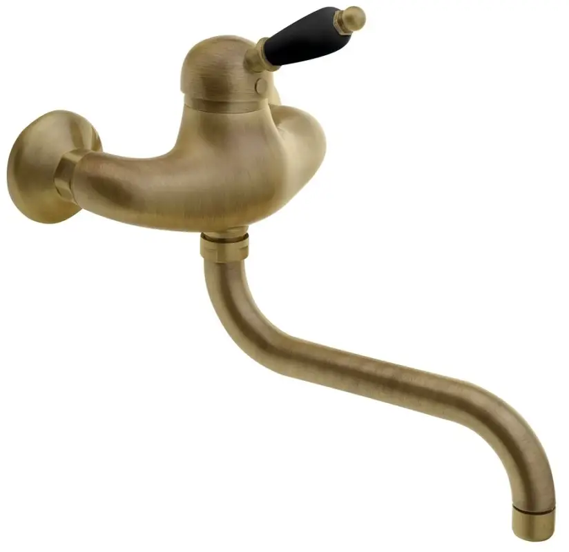 SAPHO KIRKÉ BLACK nástěnná baterie, černá páčka, bronz Sleva