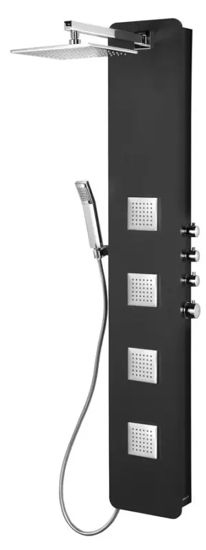 Speciální Cena POLYSAN SPIRIT SQUARE termostatický sprchový panel 250x1550mm, černá