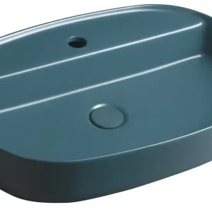 Nakupujte Hned ISVEA INFINITY OVAL keramické umyvadlo na desku, 60x40cm, zelená petrol