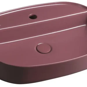 ISVEA INFINITY OVAL keramické umyvadlo na desku, 60x40cm, maroon red Jen Po Omezenou Doba