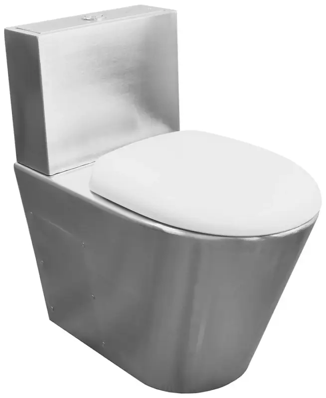 Originální NOFER WC kombi mísa s nádržkou včetně splachovacího mechanismu a WC sedátka 370x680x620 mm, nerez mat