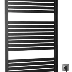 AQUALINE TONDI-E elektrické otopné těleso rovné 600x1330 mm, 600 W, černá mat Rychlé Dodání