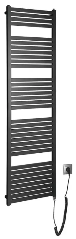 AQUALINE TONDI-E elektrické otopné těleso rovné 450x1690 mm, 600 W, černá mat Dokud Zásoby Vydrží