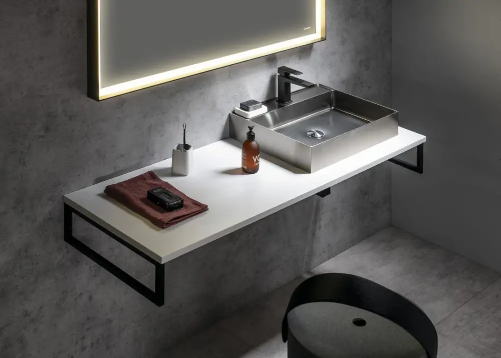 SAPHO PLATO deska Rockstone 900x24x500mm, bílá mat Ihned K Objednání
