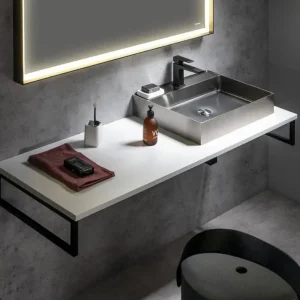 Zlevněný SAPHO PLATO deska Rockstone 1200x24x500mm, bílá mat