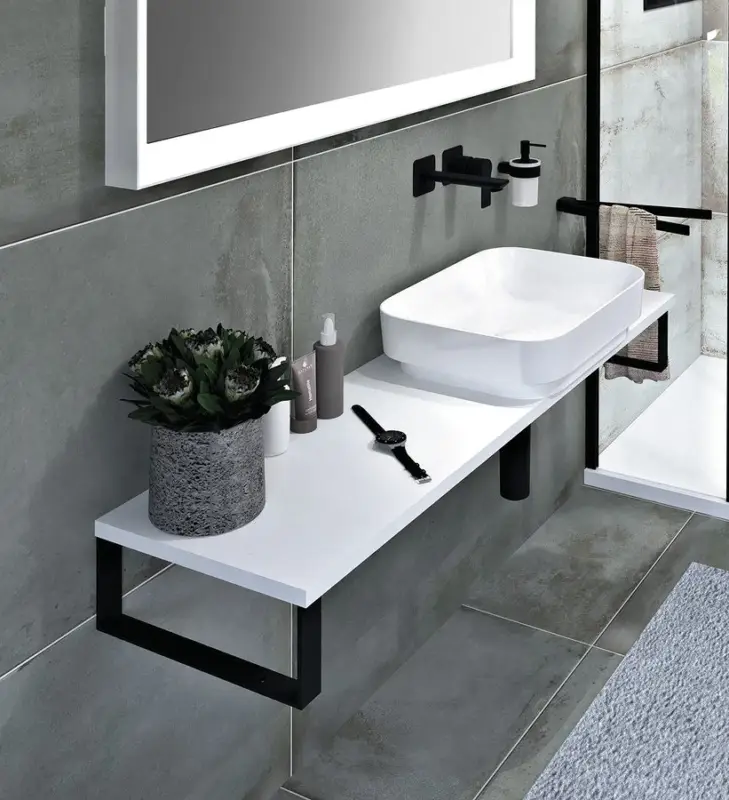 Autentický SAPHO PLATO deska Rockstone 1600x24x360mm, bílá mat