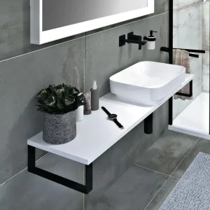 Značkový SAPHO PLATO deska Rockstone 2000x24x360mm, bílá mat
