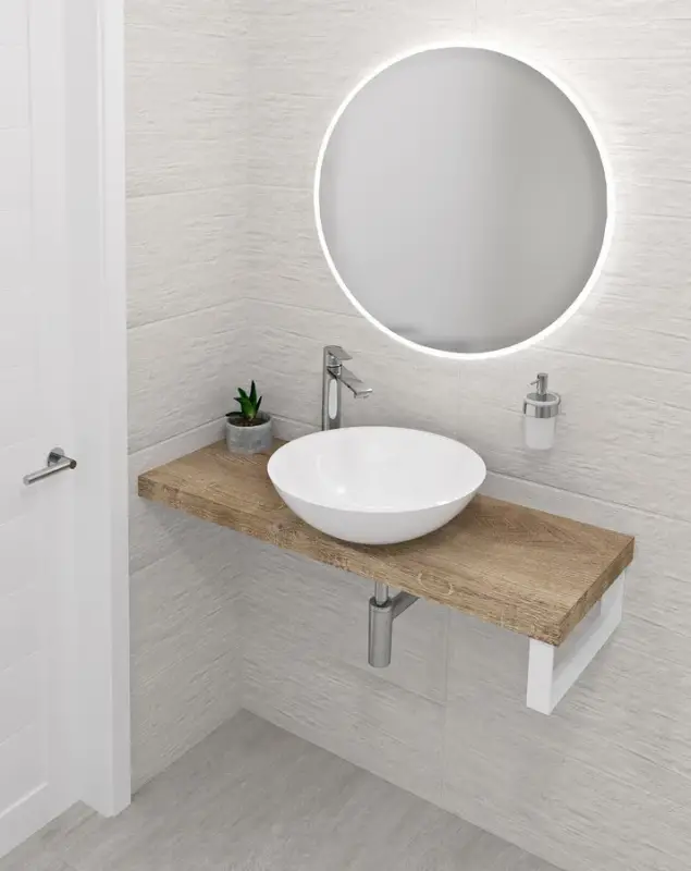 Výprodej SAPHO AVICE deska pod umyvadlo 70x36cm, tl.5cm, dub Rover