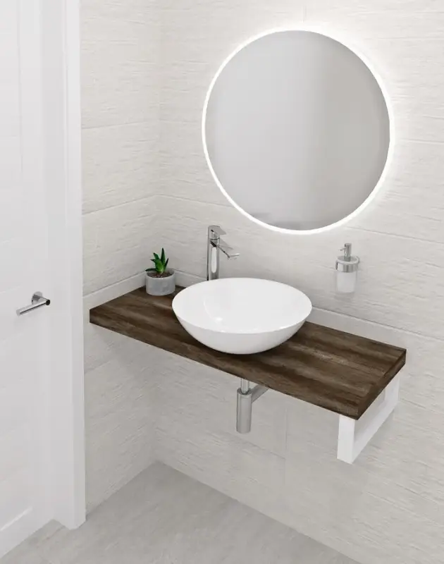 Autentický SAPHO AVICE deska pod umyvadlo 160x36cm, tl.5cm, dub tmavý