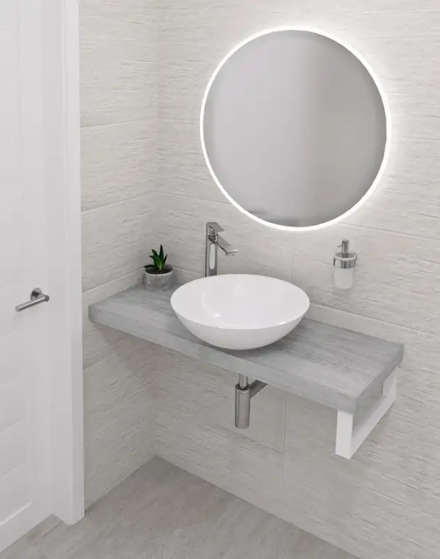 SAPHO AVICE deska pod umyvadlo 250x36cm, tl.5cm, dub starobílý Poslední Šance