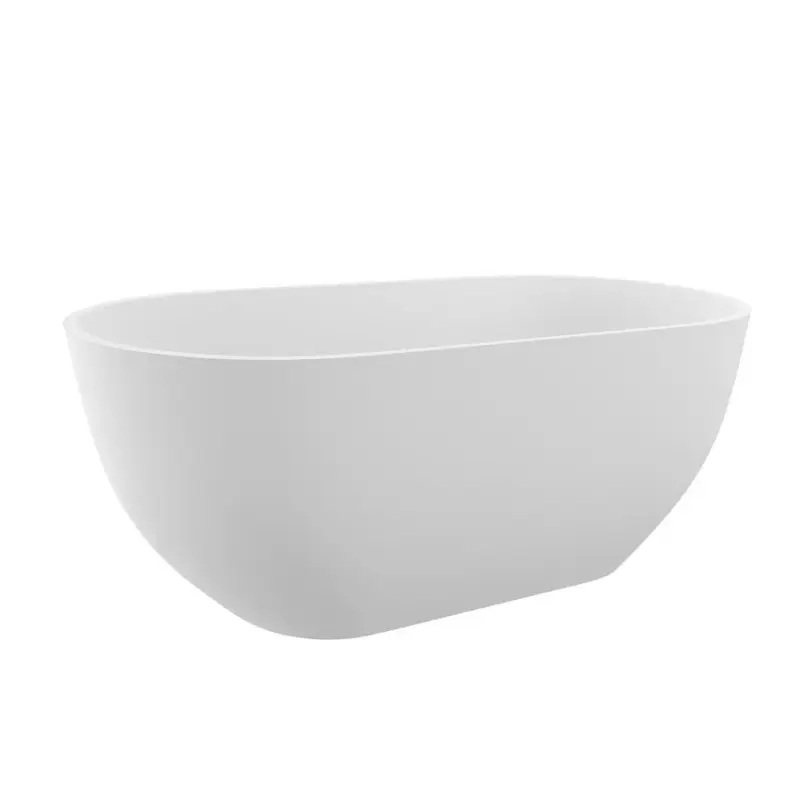 Must-Have POLYSAN REDUTA volně stojící vana litý mramor 150x75x58cm, bílá