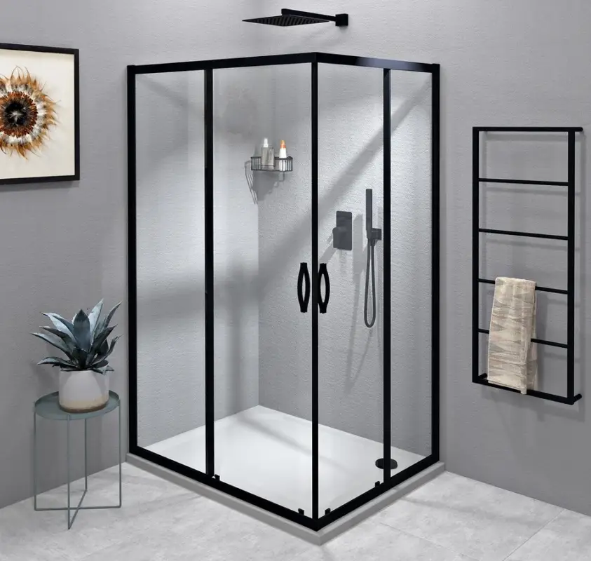 Značkový GELCO SIGMA SIMPLY BLACK obdélníkový sprchový kout 1000x900 mm, L/P varianta, rohový vstup, čiré sklo