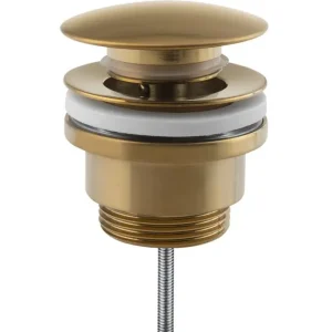Akční Cena SAPHO Umyvadlová výpust 5/4“, click-clack, velká zátka, 10-55mm, zlato mat