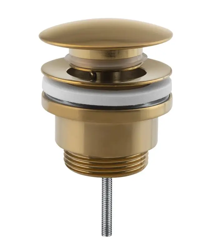 Akční Cena SAPHO Umyvadlová výpust 5/4“, click-clack, velká zátka, 10-55mm, zlato mat