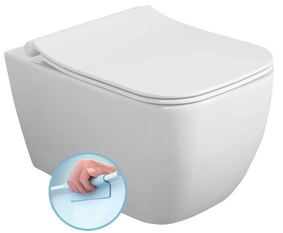 Autentický ISVEA VEA závěsná WC mísa Rimless, 34,5x52cm, bílá