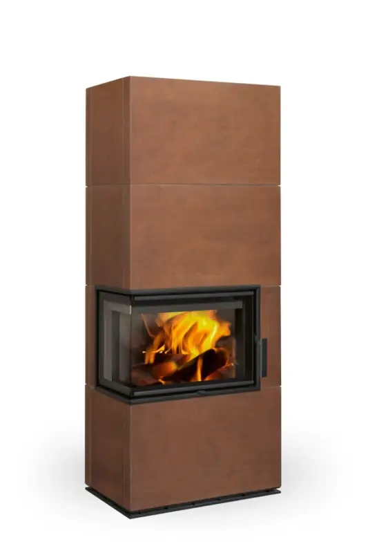 Sleva ROMOTOP Designový kachlový krb SOLID L, Zadní odvod spalin